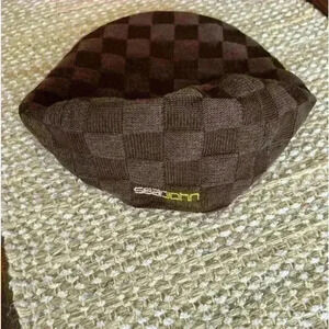 Sean John flat newsboy cap, brown checkered, L/XL, men’s hats